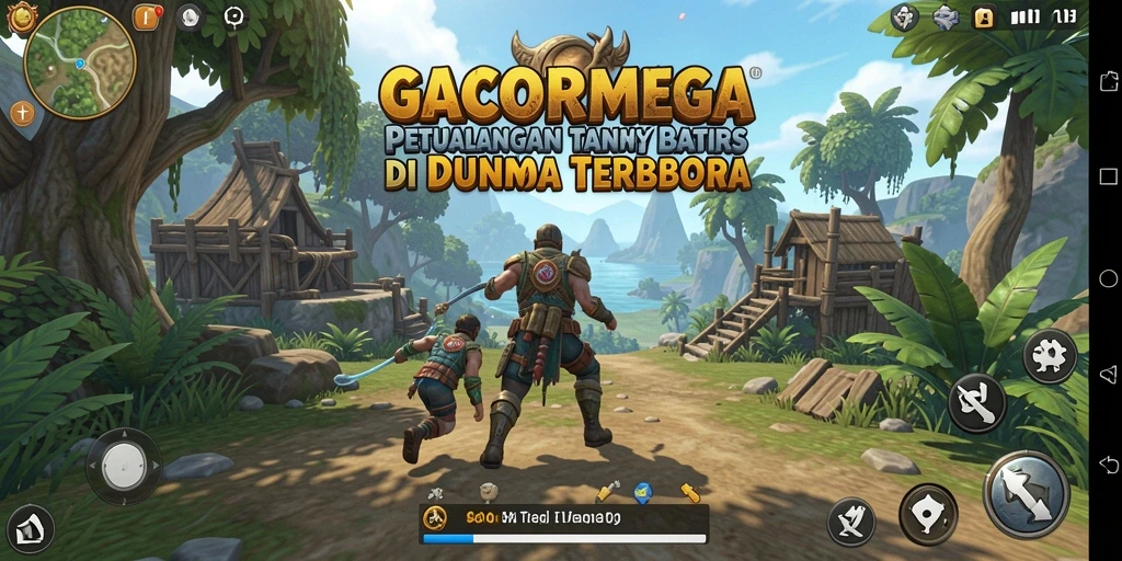 Gameplay GACORMEGA menampilkan dunia terbuka yang memukau dan penuh petualangan.