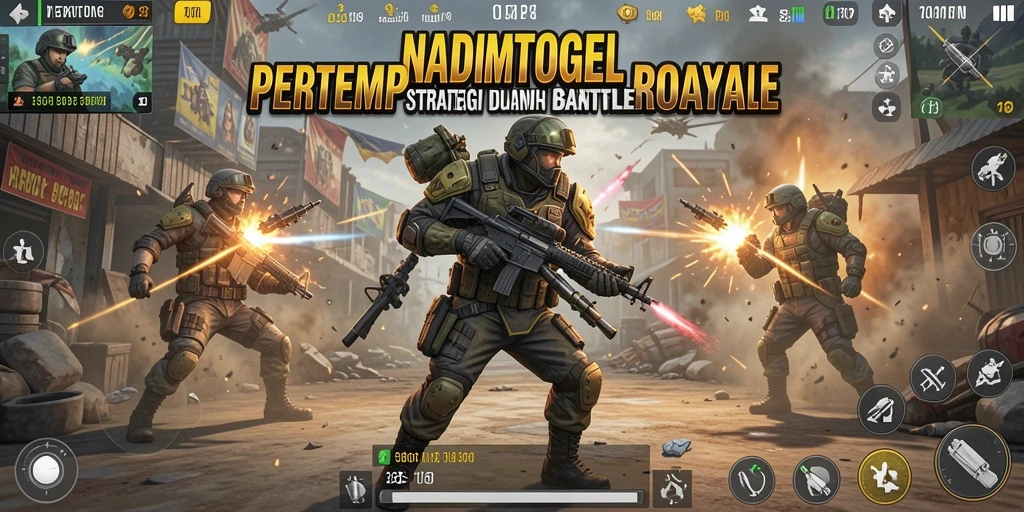 Screenshot gameplay NADIMTOGEL menunjukkan aksi pertempuran yang intens.